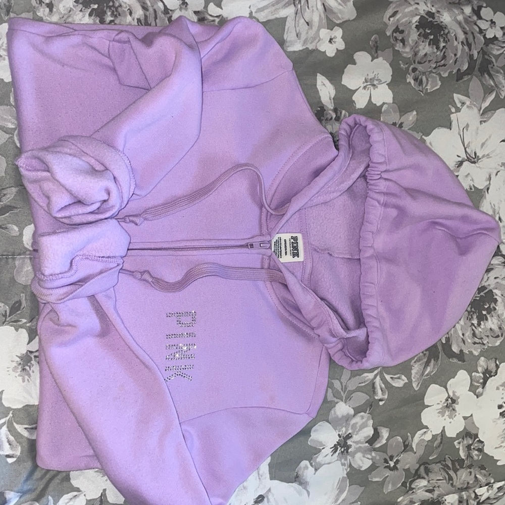 Pink size S sweater with rhinestones